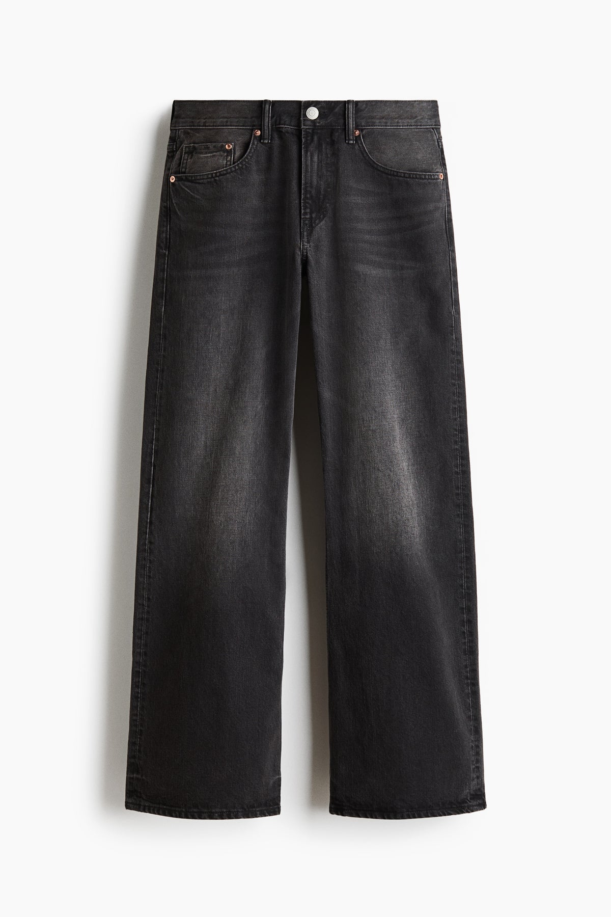 Relaxed Bootcut Jeans — Denim Black
