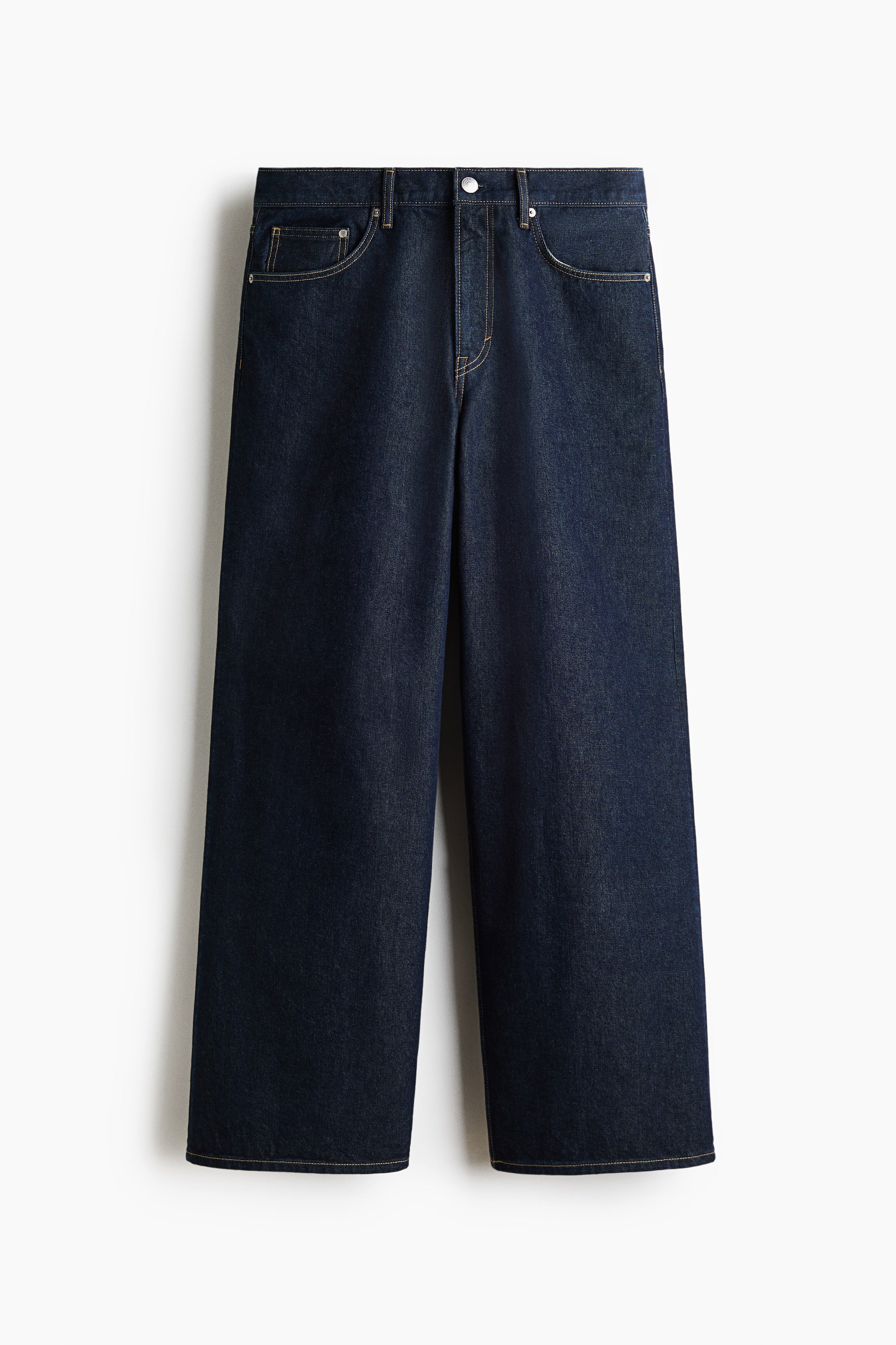 Wide Jeans — Dark Denim Blue
