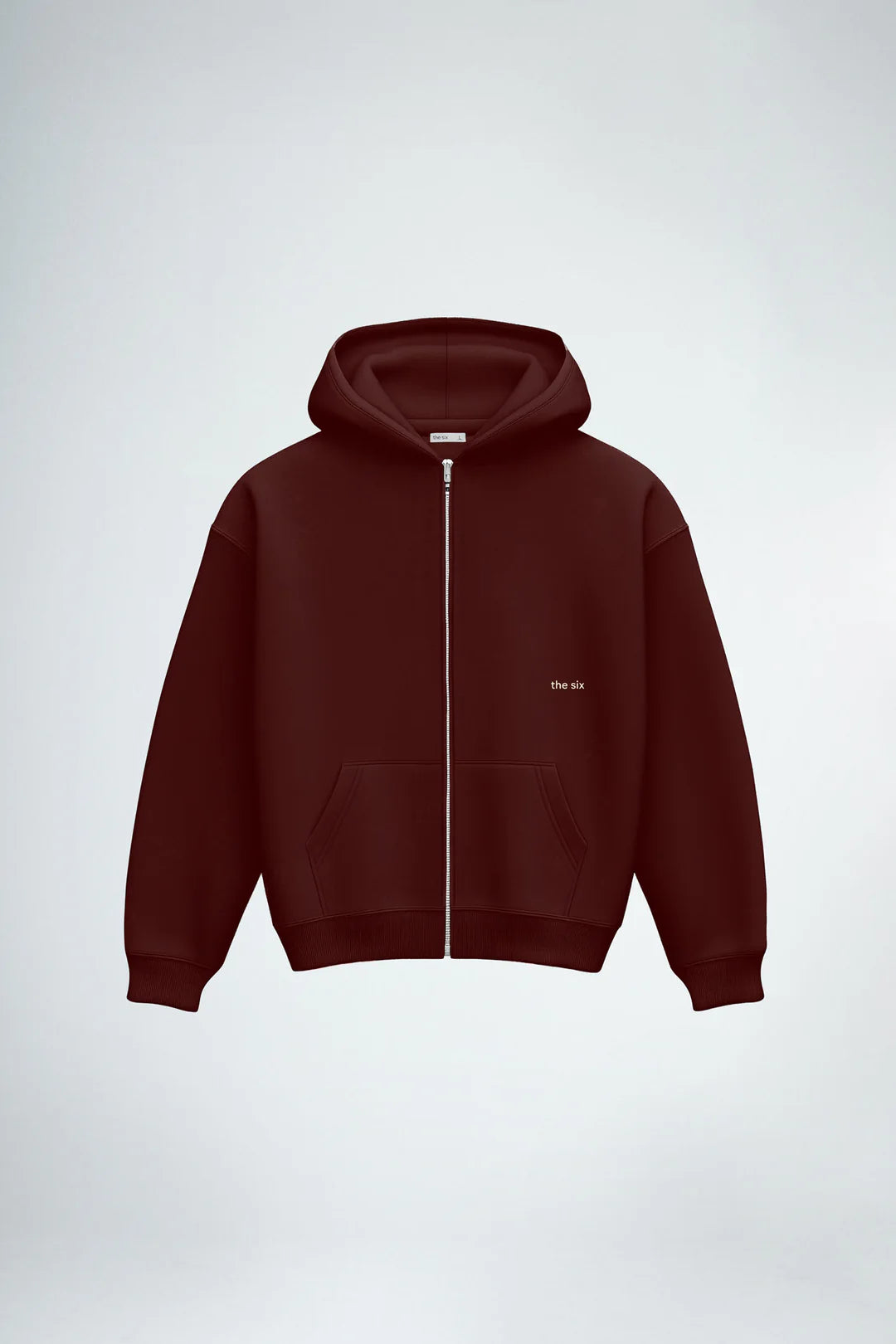 Zip hoodie Heartfelt thinking deep red 405g