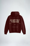 Zip hoodie Heartfelt thinking deep red 405g