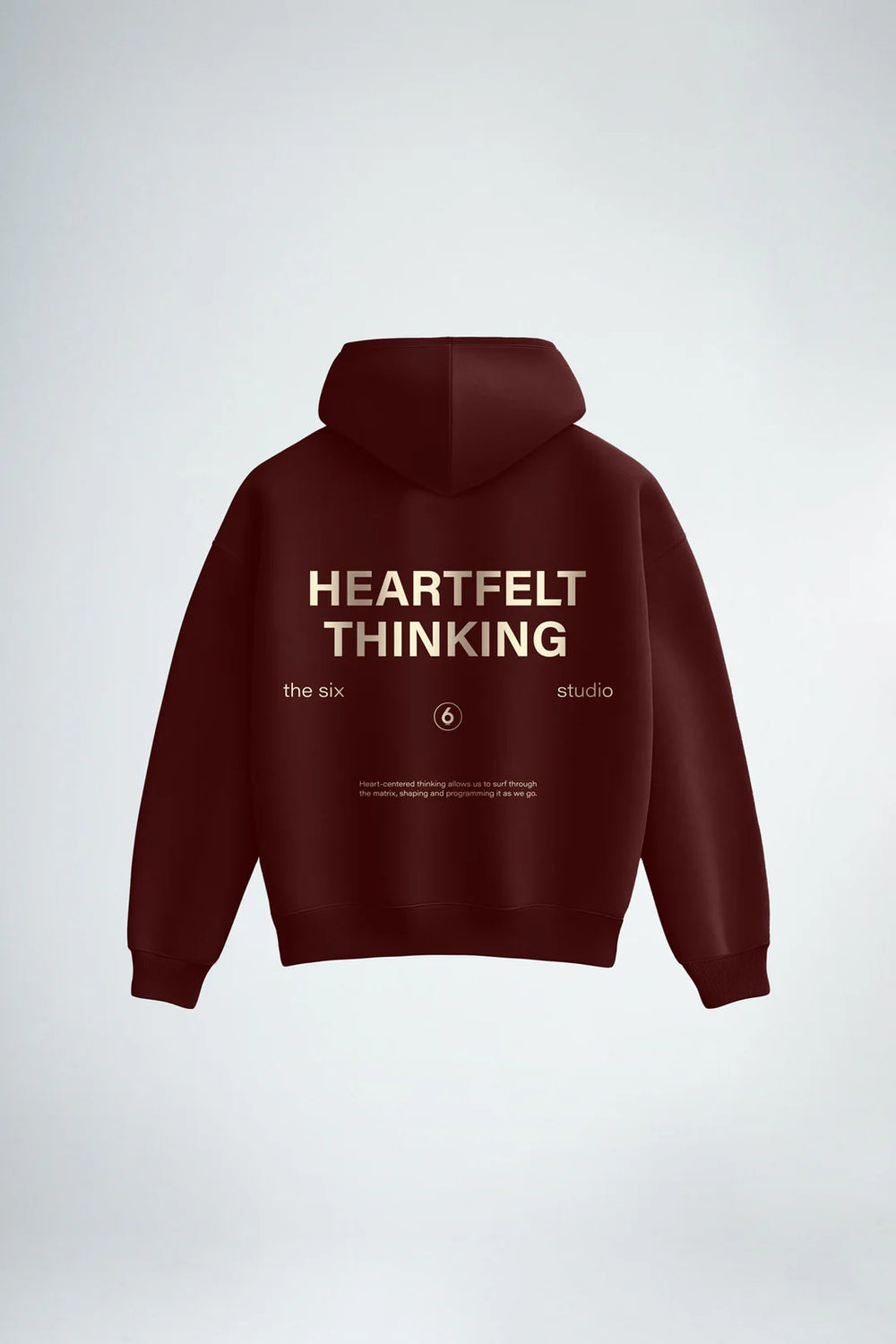 Zip hoodie Heartfelt thinking deep red 405g