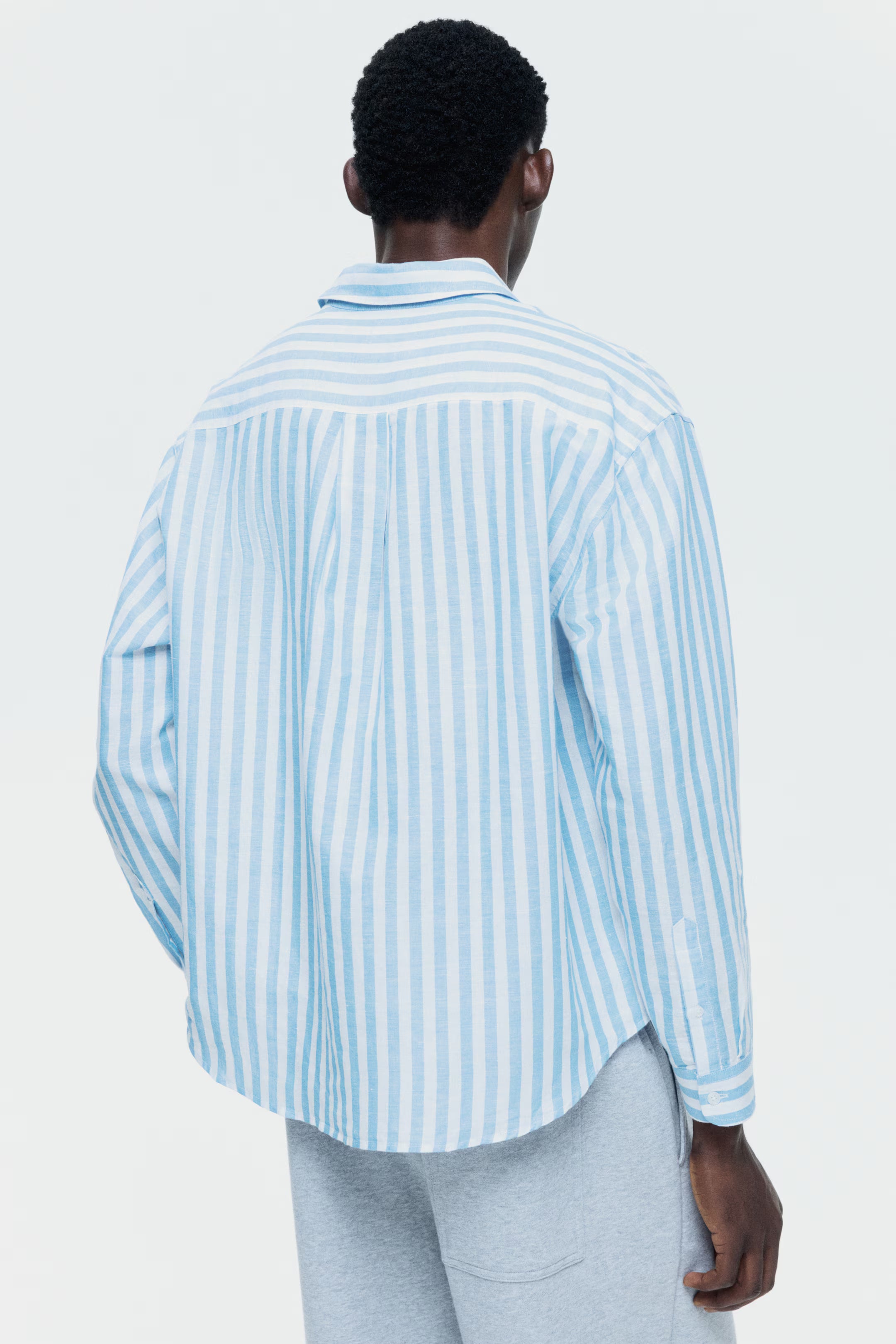 Regular Fit Oxford shirt Light blue/Striped