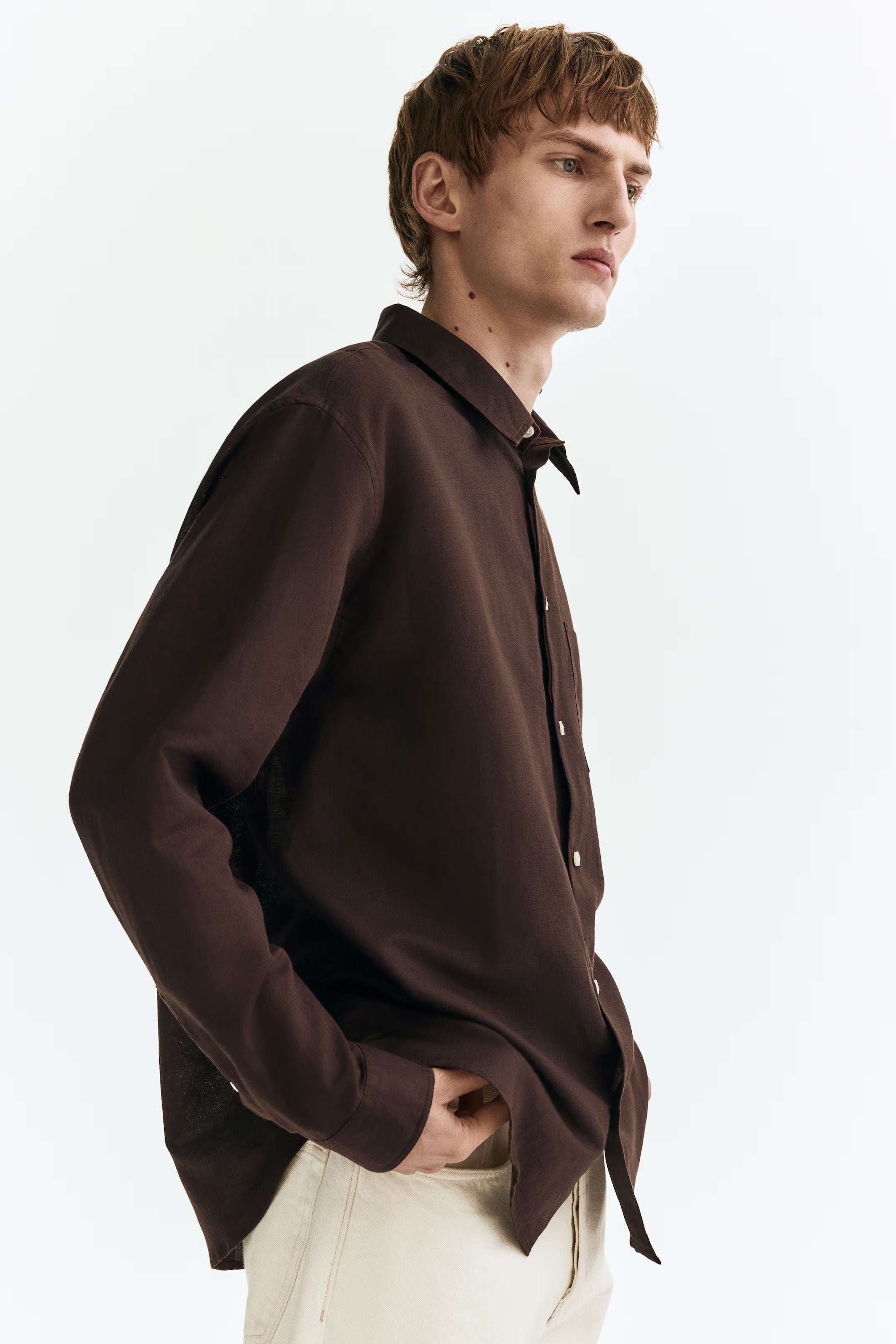 Regular Fit Oxford shirt Dark brown
