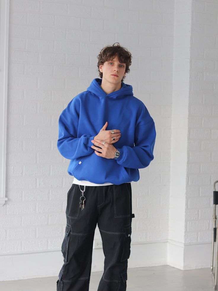BLUE SHERPA HOODIE