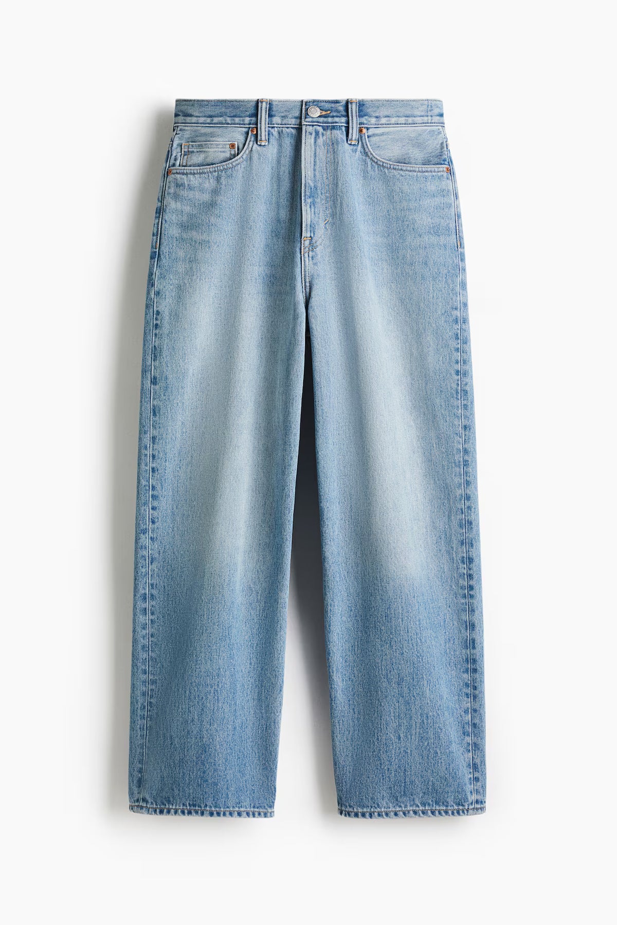 Relaxed Baggy Fit Jeans · Denim Blue · Waist 30–38 in