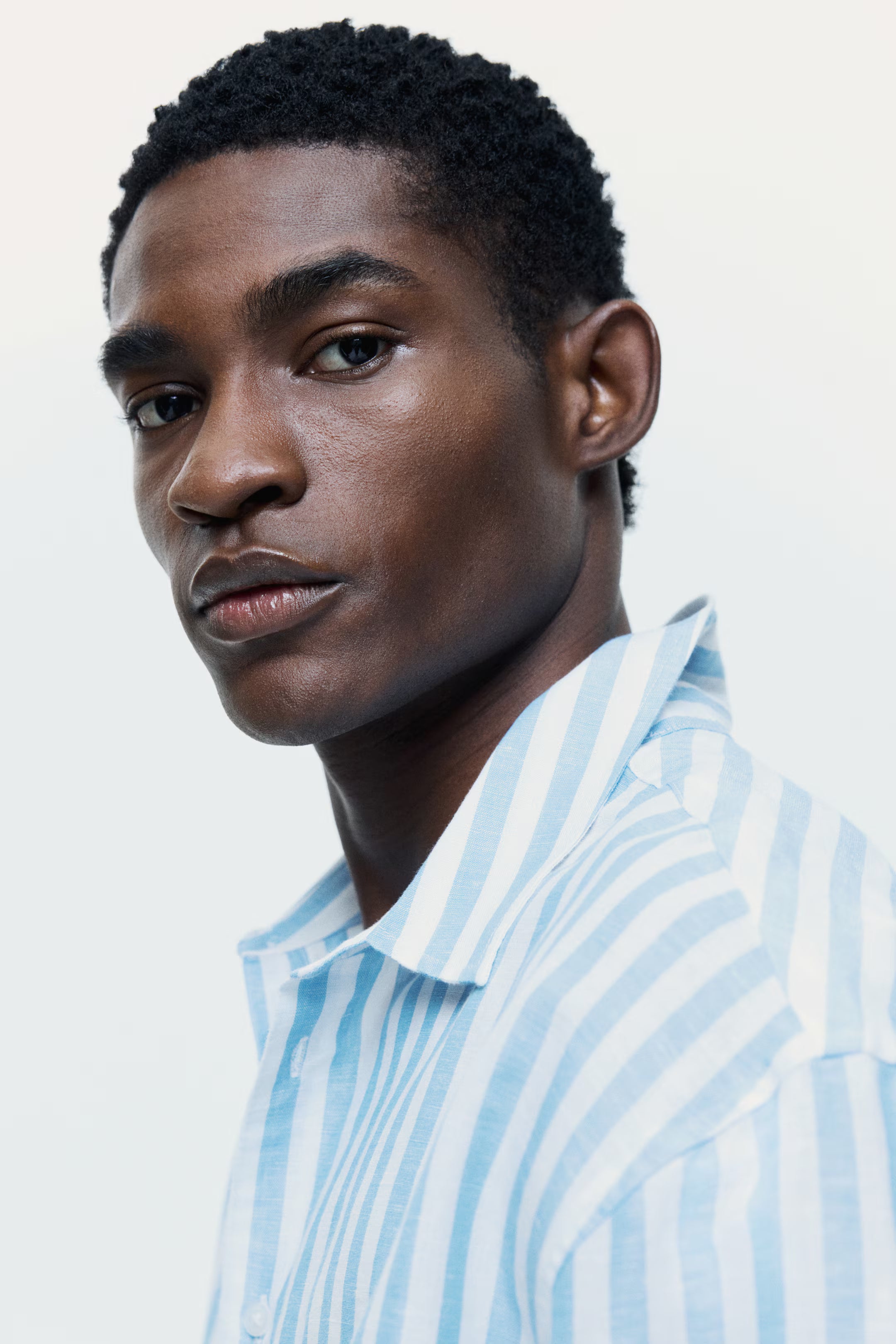 Regular Fit Oxford shirt Light blue/Striped