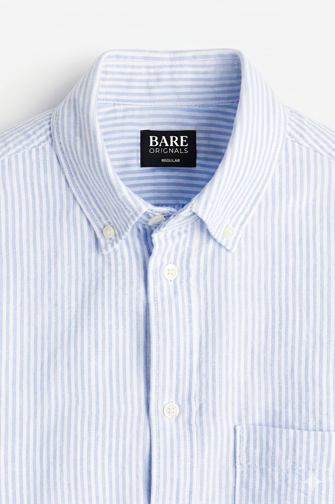Regular Fit Oxford shirt Light blue/Striped