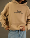 Hoodie Dark Necessities beige grunge 400g