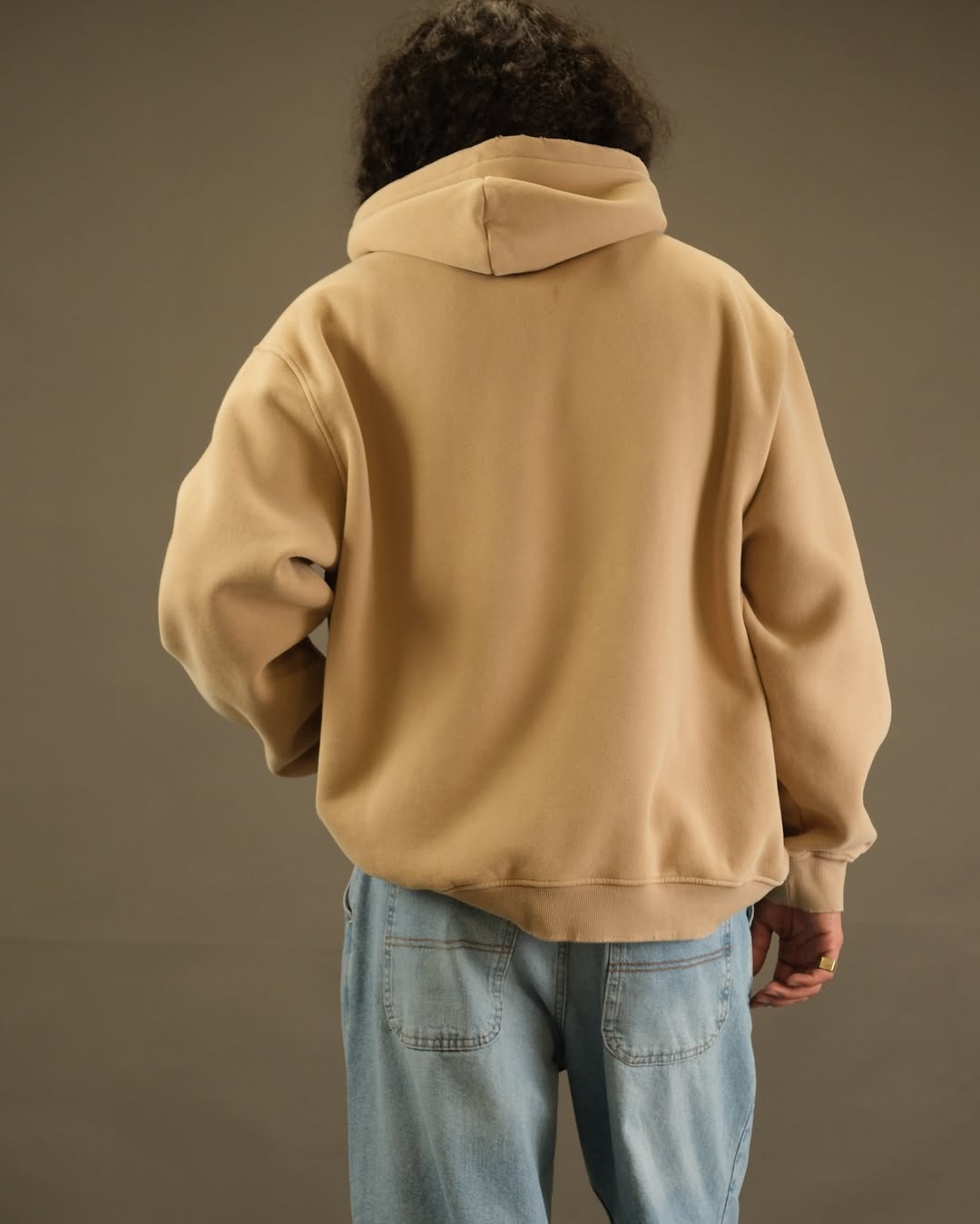 Hoodie Dark Necessities beige grunge 400g