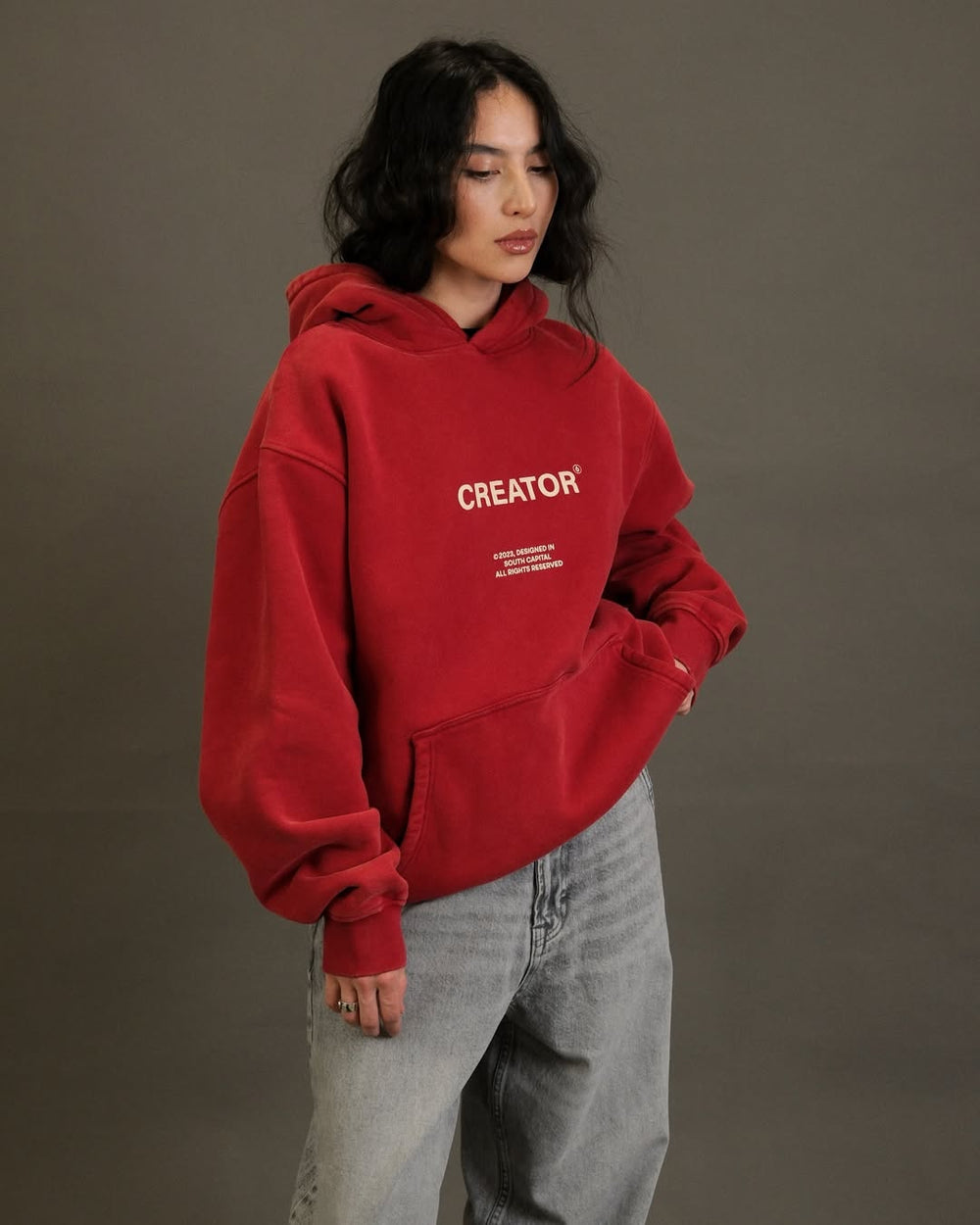 Hoodie Dark Necessities Red grunge 405 g