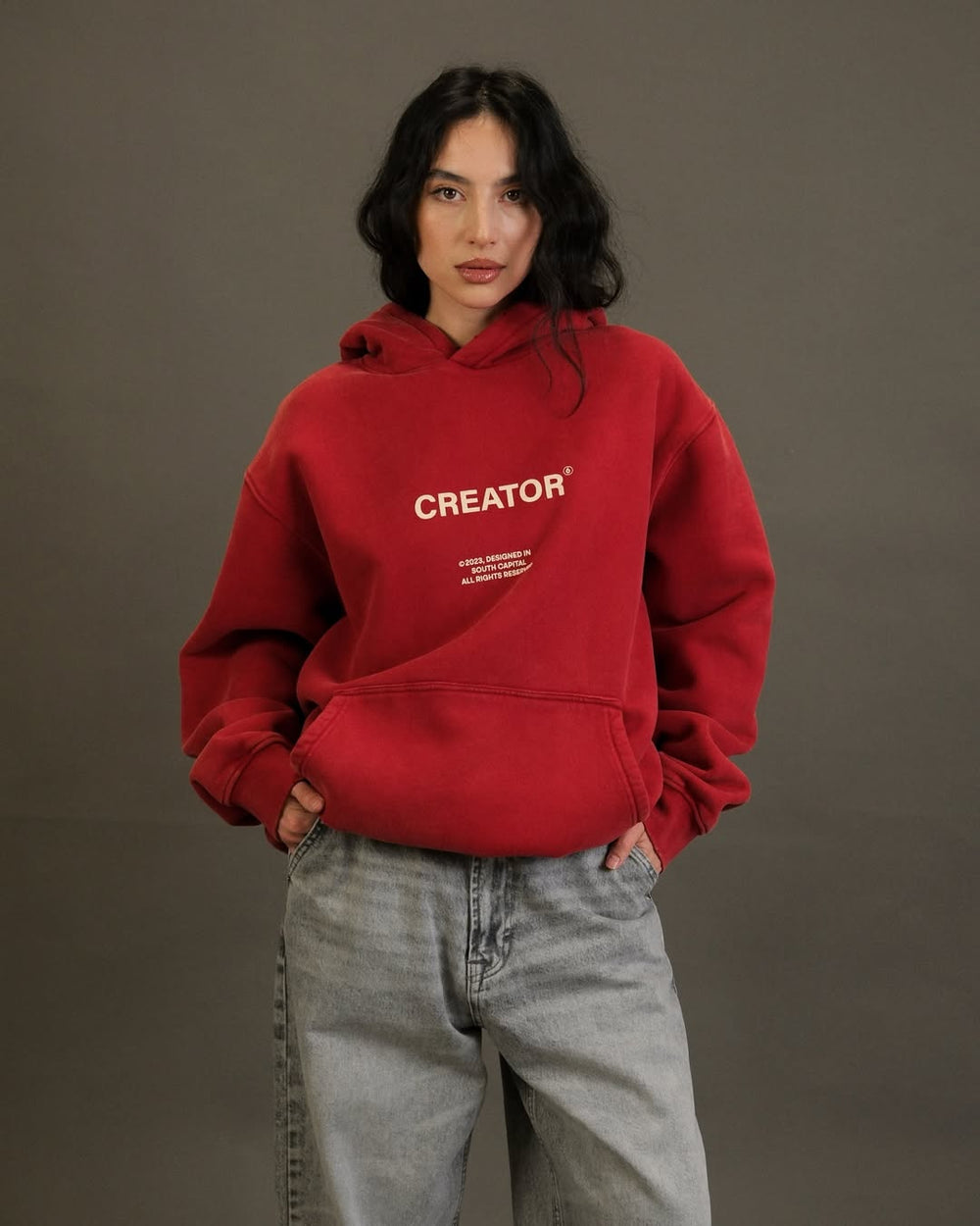 Hoodie Dark Necessities Red grunge 405 g